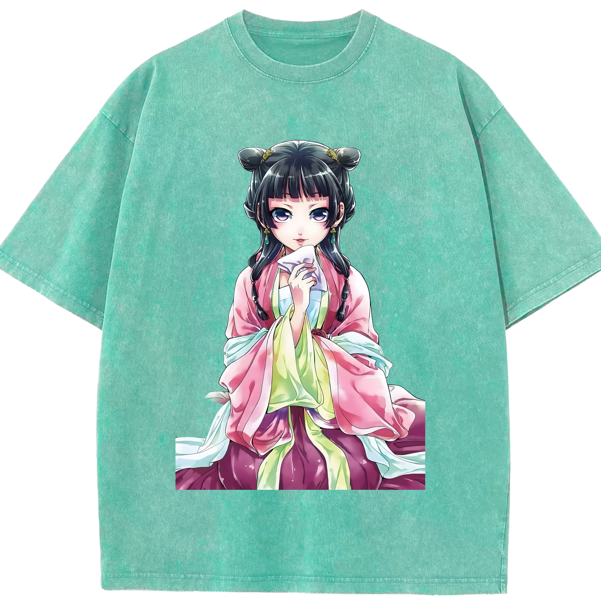 （画像用） 薬屋のひとりごと The Apothecary Diaries 綿100% ヴィンテージ風 半袖Tシャツ（フロントプリント）